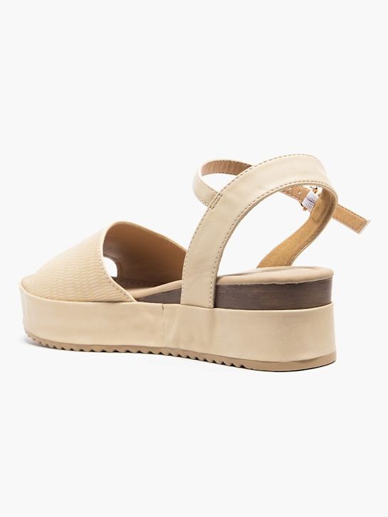 wrangler de tacón de la sandalia beige deichmann