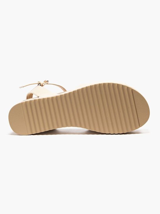 wrangler de tacón de la sandalia beige deichmann