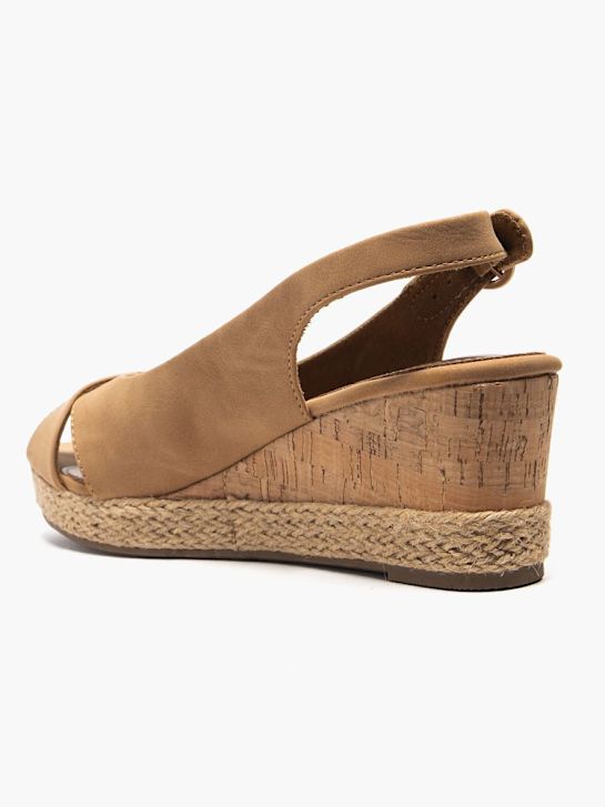 wrangler de tacón de la sandalia marrón deichmann
