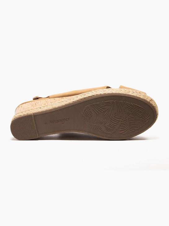wrangler de tacón de la sandalia marrón deichmann