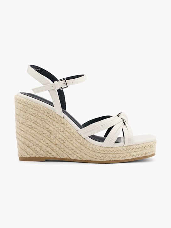 pasarela de tacón de la sandalia blanco deichmann