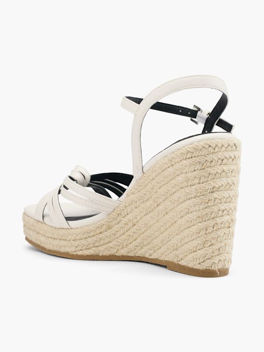 pasarela de tacón de la sandalia blanco deichmann
