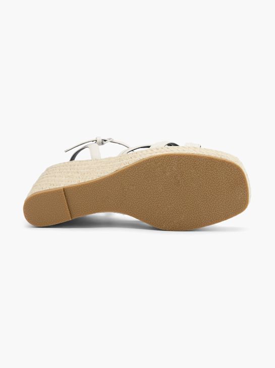 pasarela de tacón de la sandalia blanco deichmann