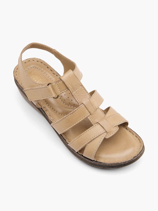 easy street tacón de la sandalia beige deichmann
