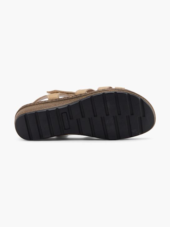 easy street tacón de la sandalia beige deichmann