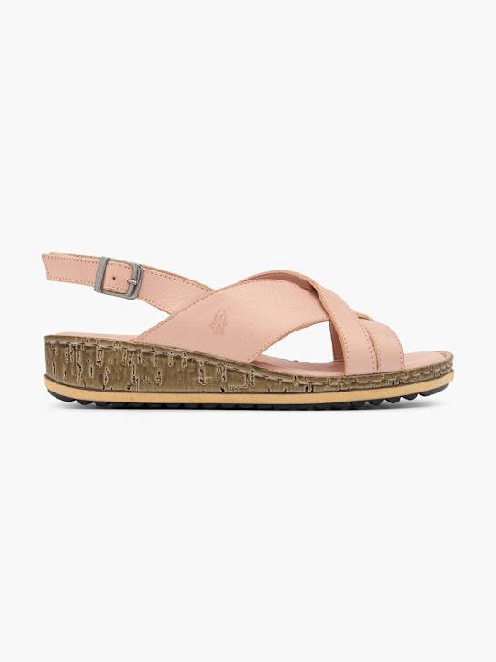 hush puppies de tacón de la sandalia rosa deichmann