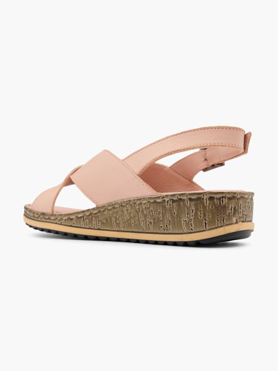 hush puppies de tacón de la sandalia rosa deichmann