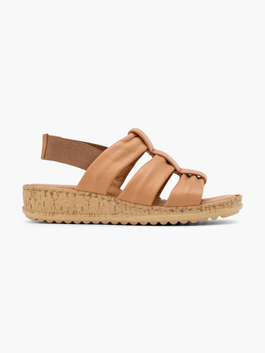 hush puppies de tacón de la sandalia beige deichmann
