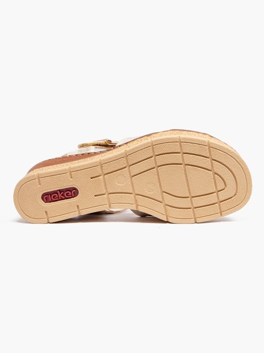 rieker de tacón de la sandalia beige deichmann