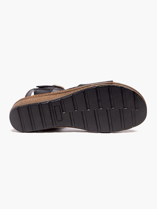 easy street tacón de la sandalia negro deichmann