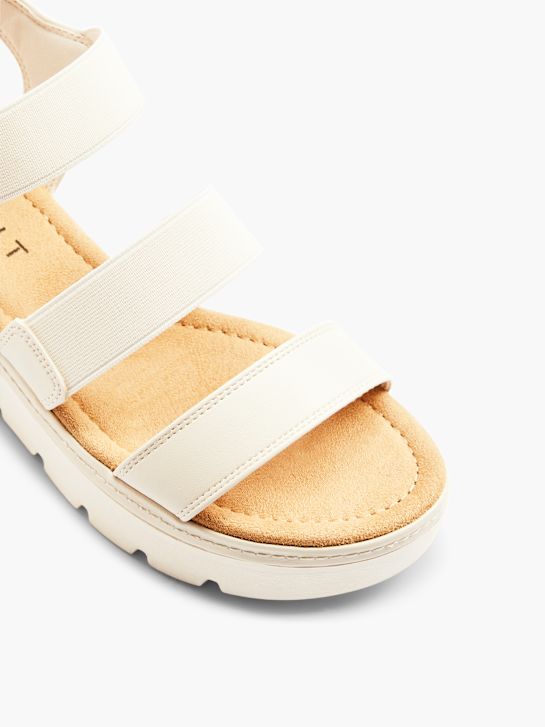 esprit de tacón de la sandalia beige deichmann