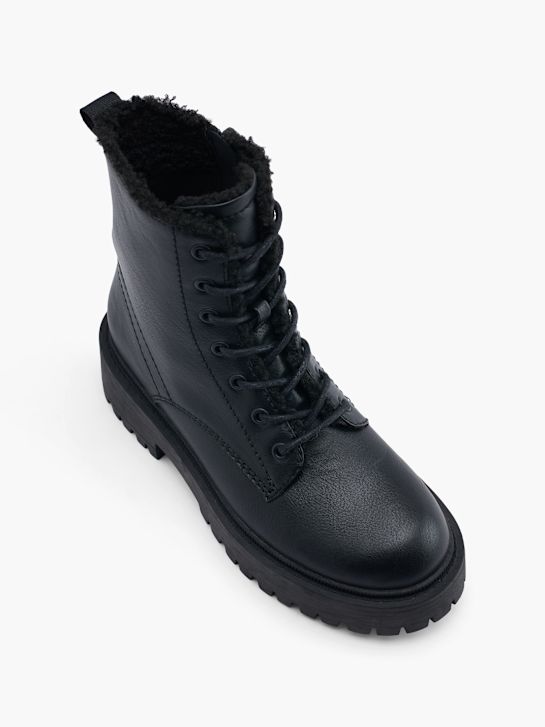 pasarela de cordones de arranque negro deichmann
