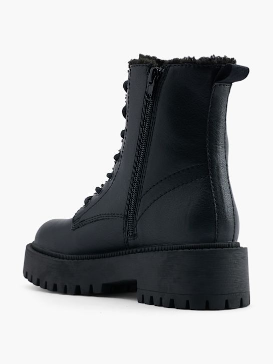 pasarela de cordones de arranque negro deichmann