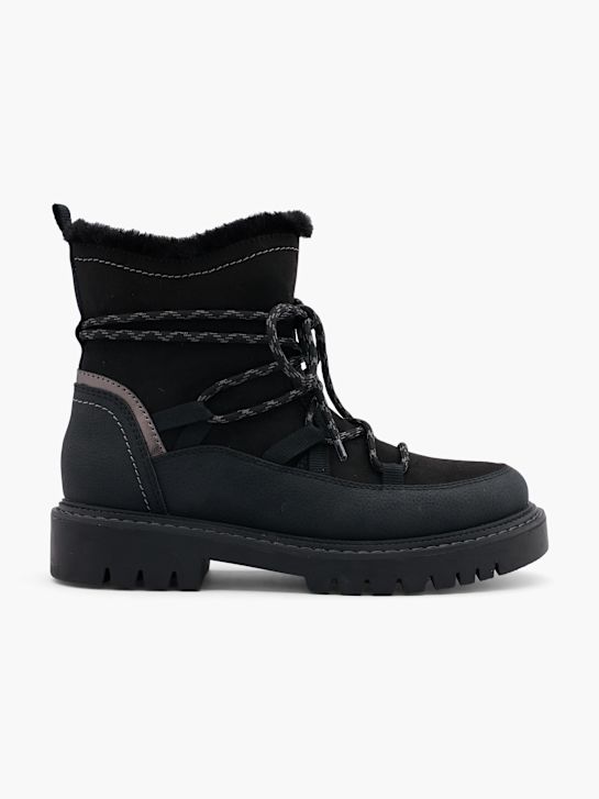 pasarela de cordones de arranque negro deichmann