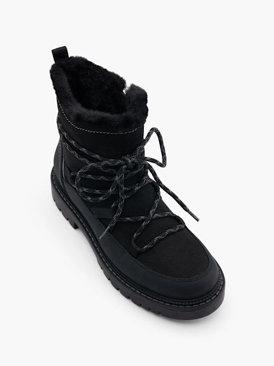 pasarela de cordones de arranque negro deichmann