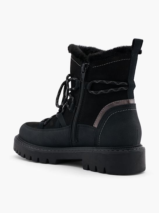 pasarela de cordones de arranque negro deichmann