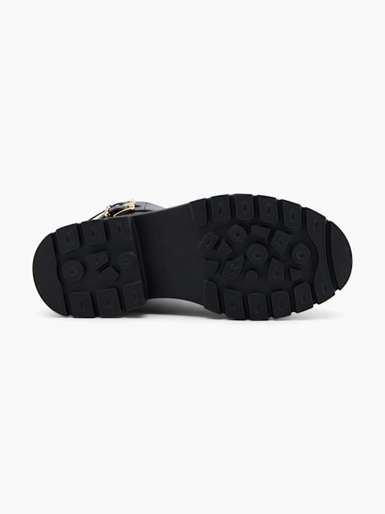 pasarela de cordones de arranque negro deichmann