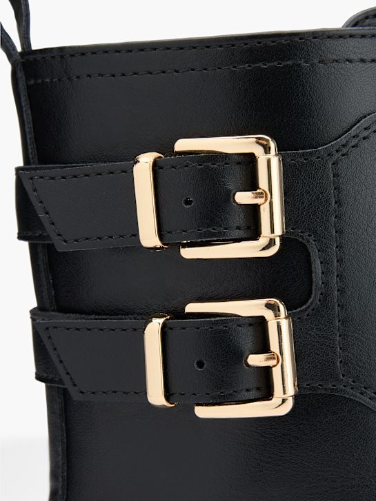 pasarela de cordones de arranque negro deichmann