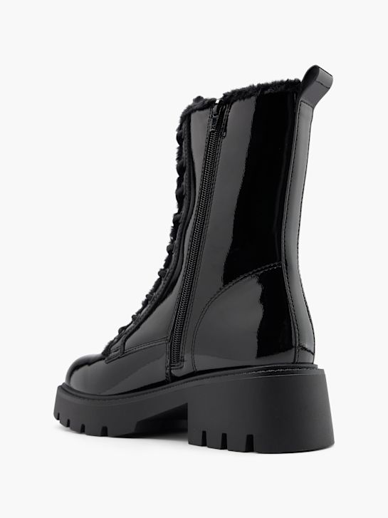 pasarela de cordones de arranque negro deichmann