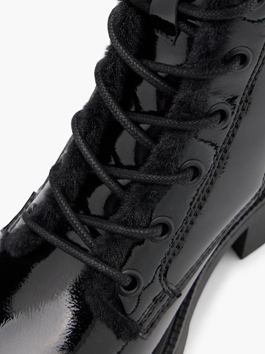 pasarela de cordones de arranque negro deichmann
